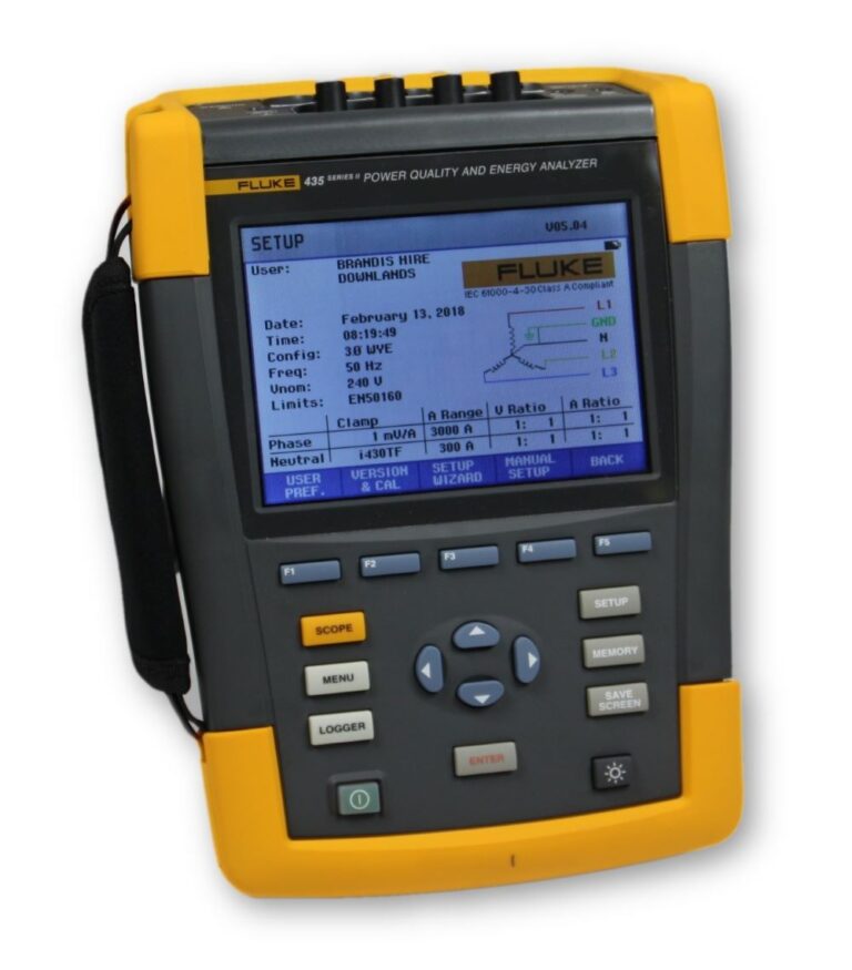 Fluke 438 Power Quality Analyzer & Motor Analyzer - Brandis Hire