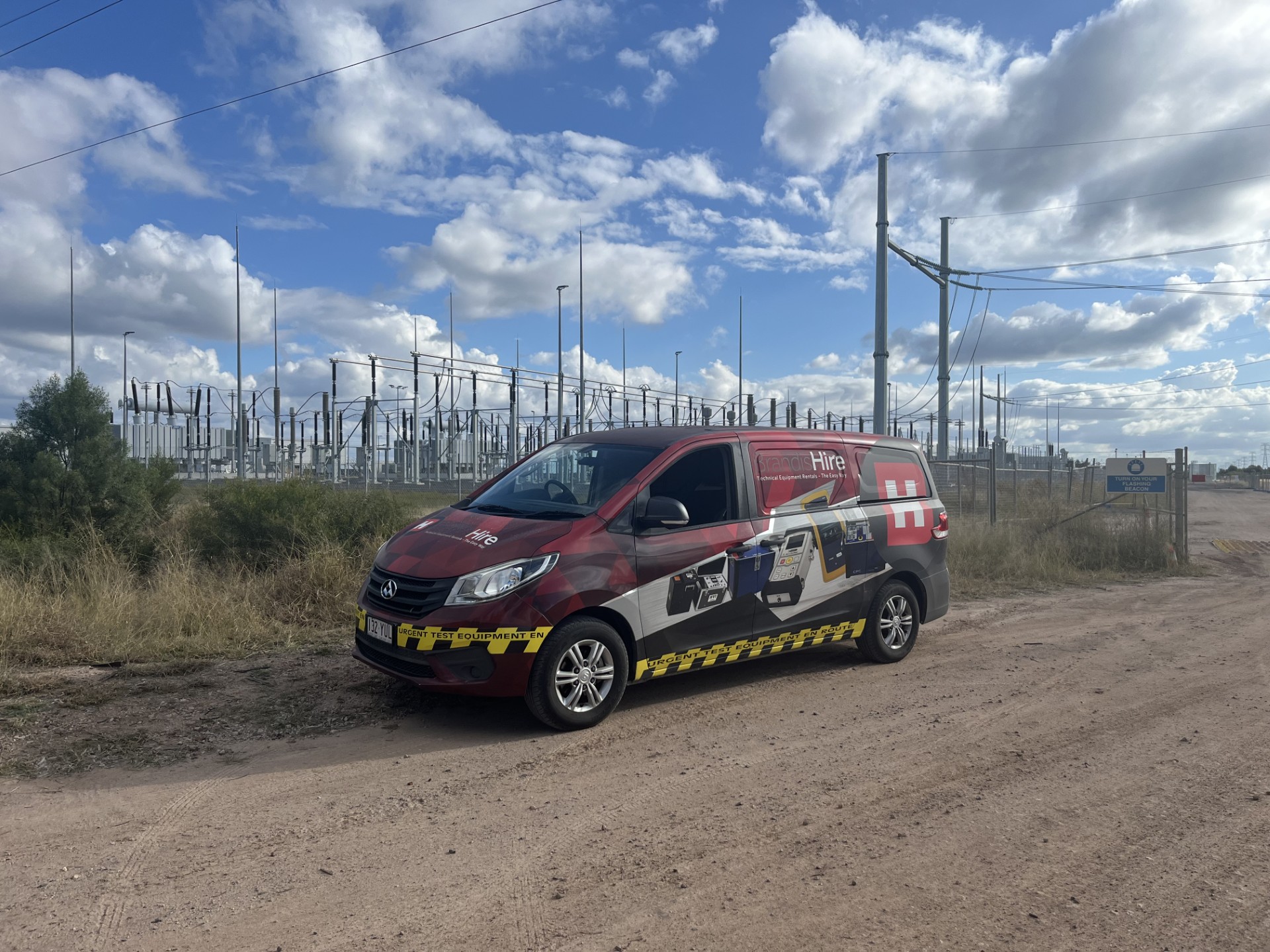 brandis hire van in front of power station